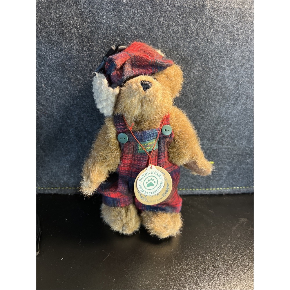 Boyds Bears Edmund T Bear Style 9175 Plush Jointed Bear Plaid B84